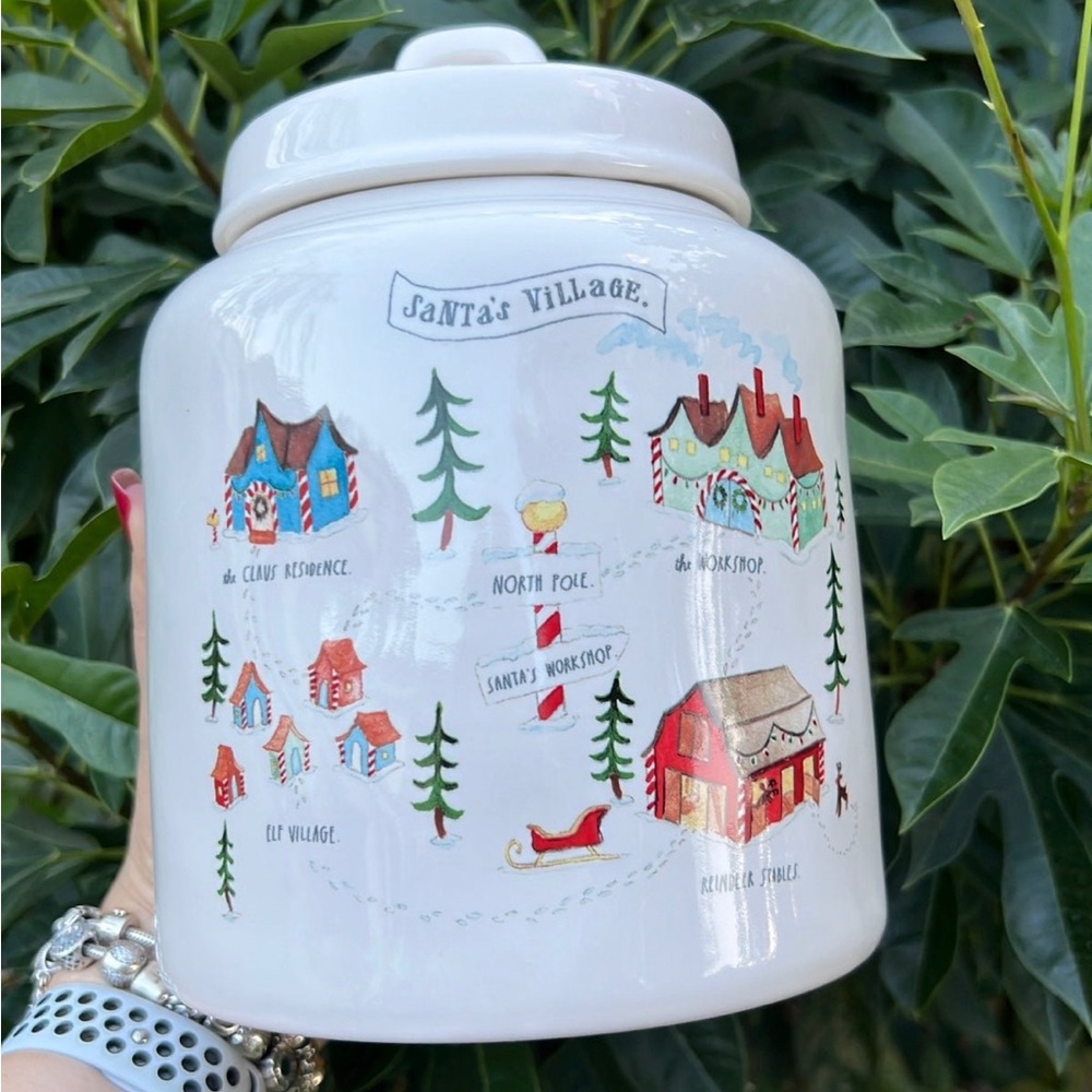RARE Rae Dunn Christmas Village Canister
